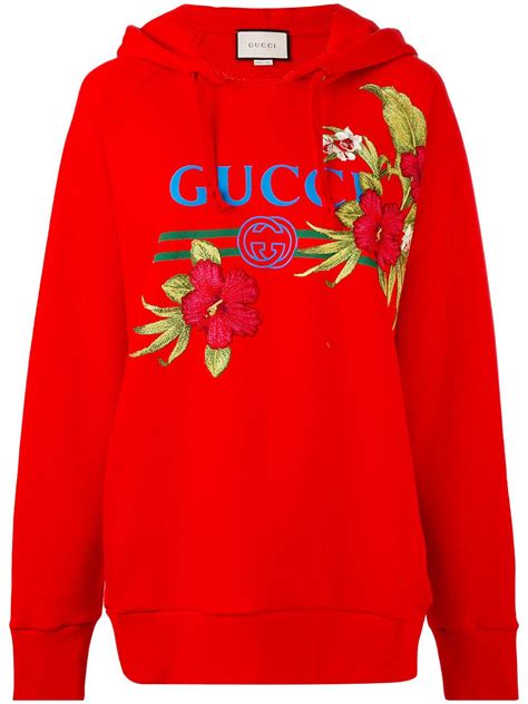 gucci womens floral hoodie|red gucci sweater women's.